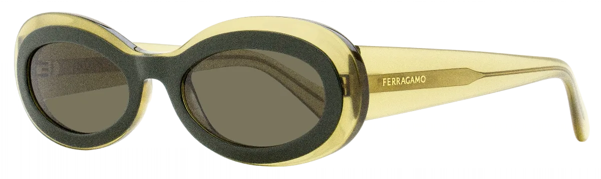 SF2003S Oval Acetate Sunglasses by Ferragamo