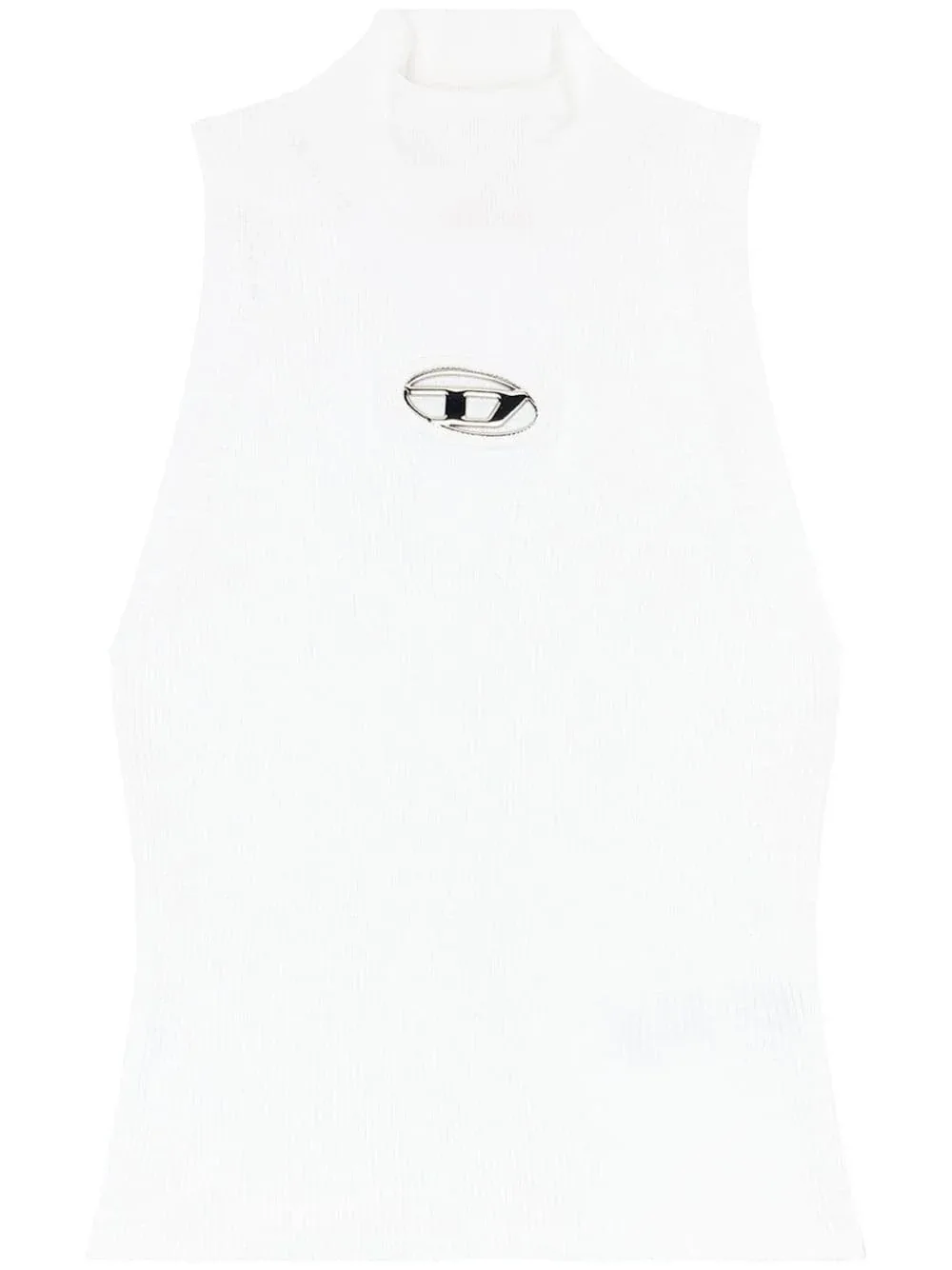 Ribbed-Knit Turtleneck Tank Top by Diesel