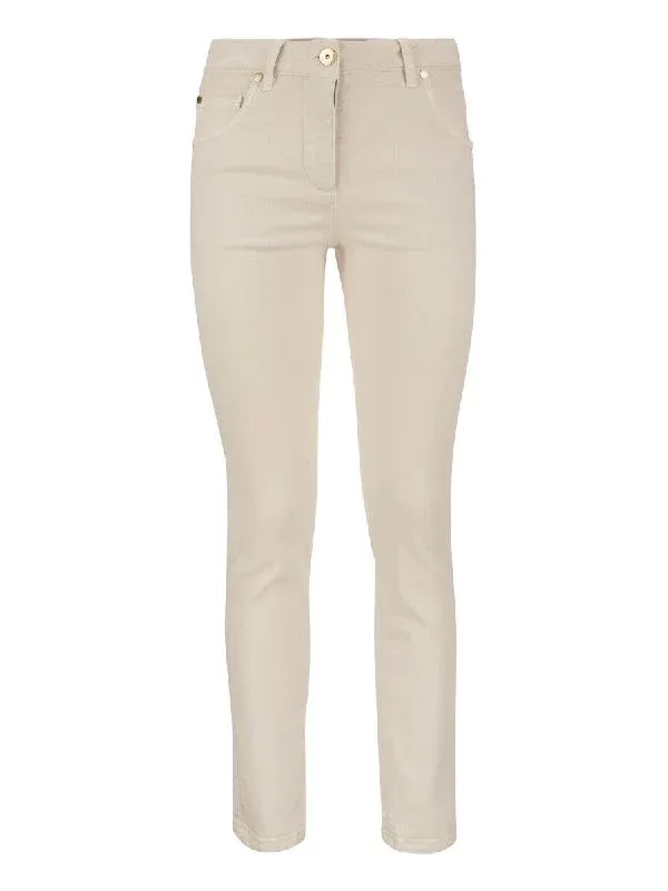 Cotton Stretch Slim Trousers by BRUNELLO CUCINELLI