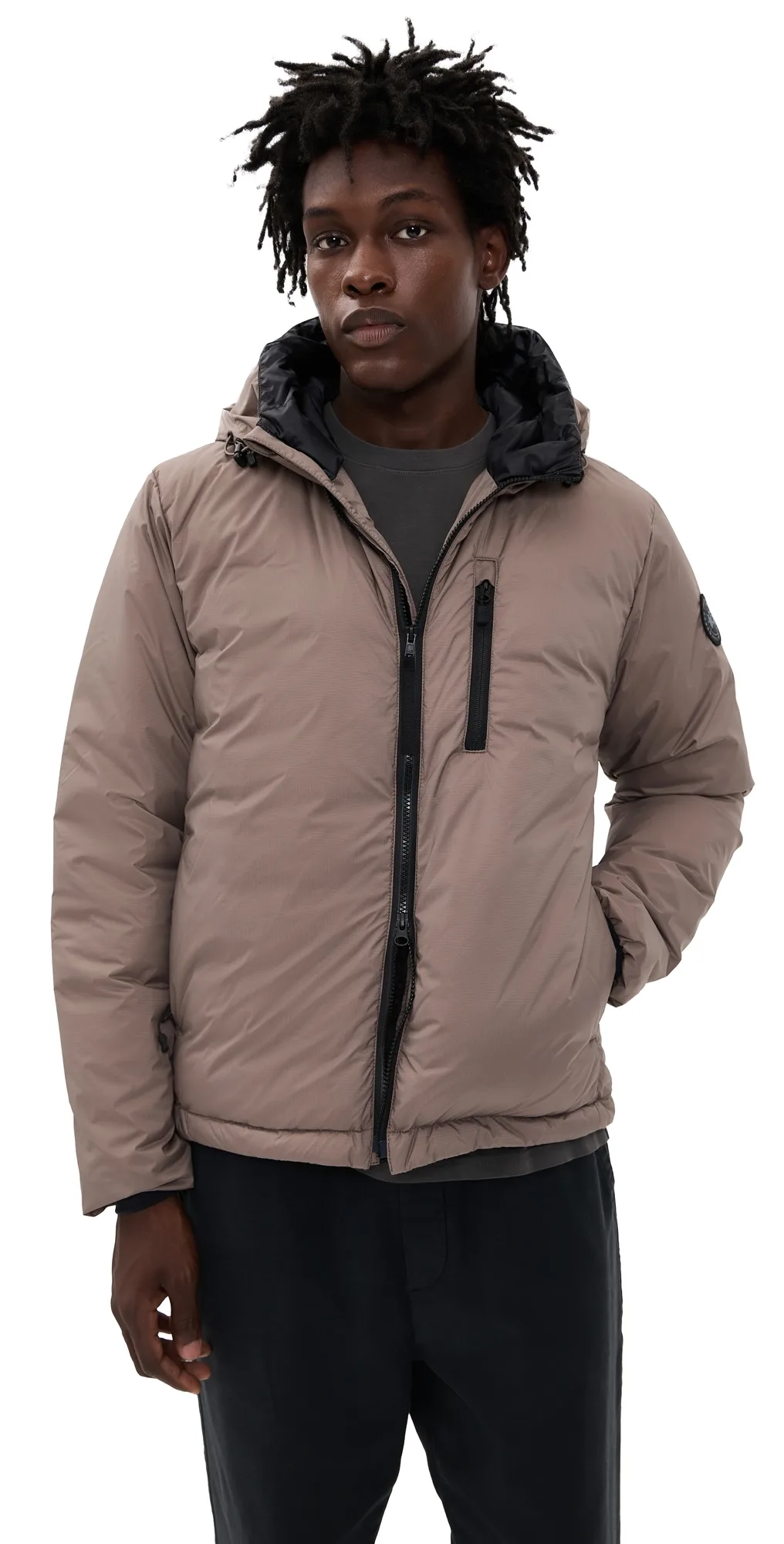 Lodge Black Disc Hooded Jacket by Canada Goose