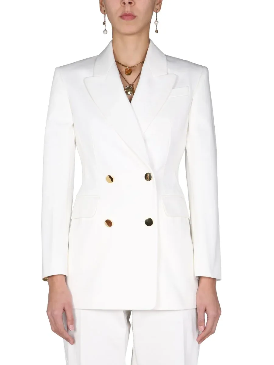 Double-Breasted Cotton Blazer