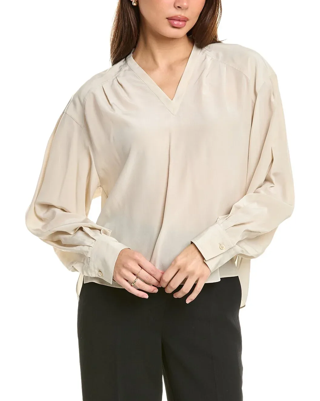 Silk V-Neck Blouse