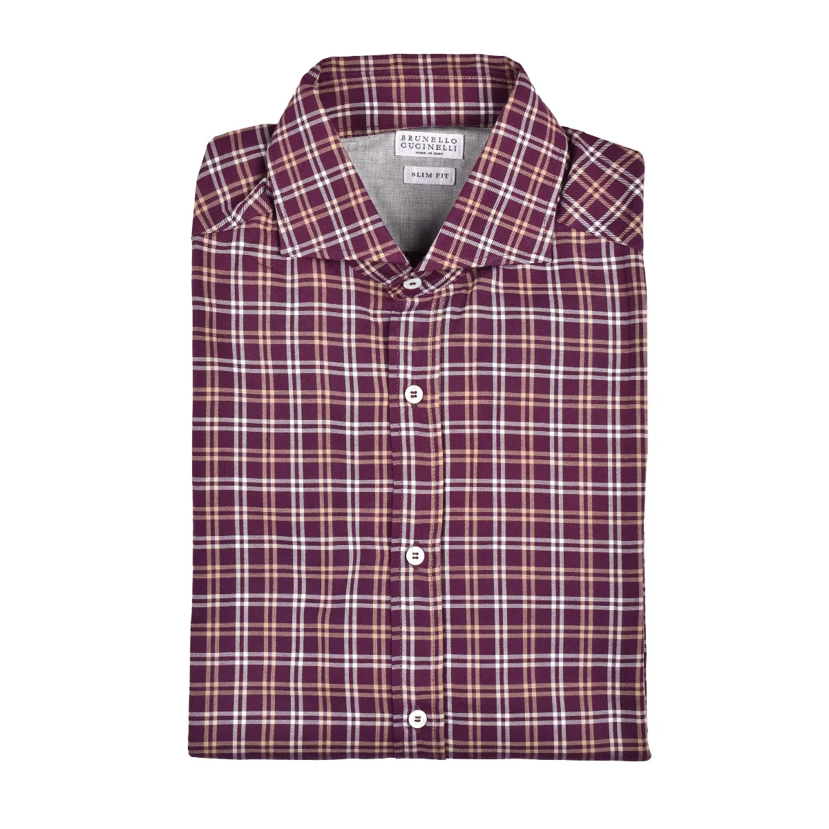 Plaid Cotton Shirt by BRUNELLO CUCINELLI