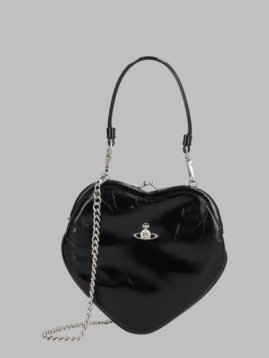 Belle Heart Calfskin Leather Clutch by Vivienne Westwood