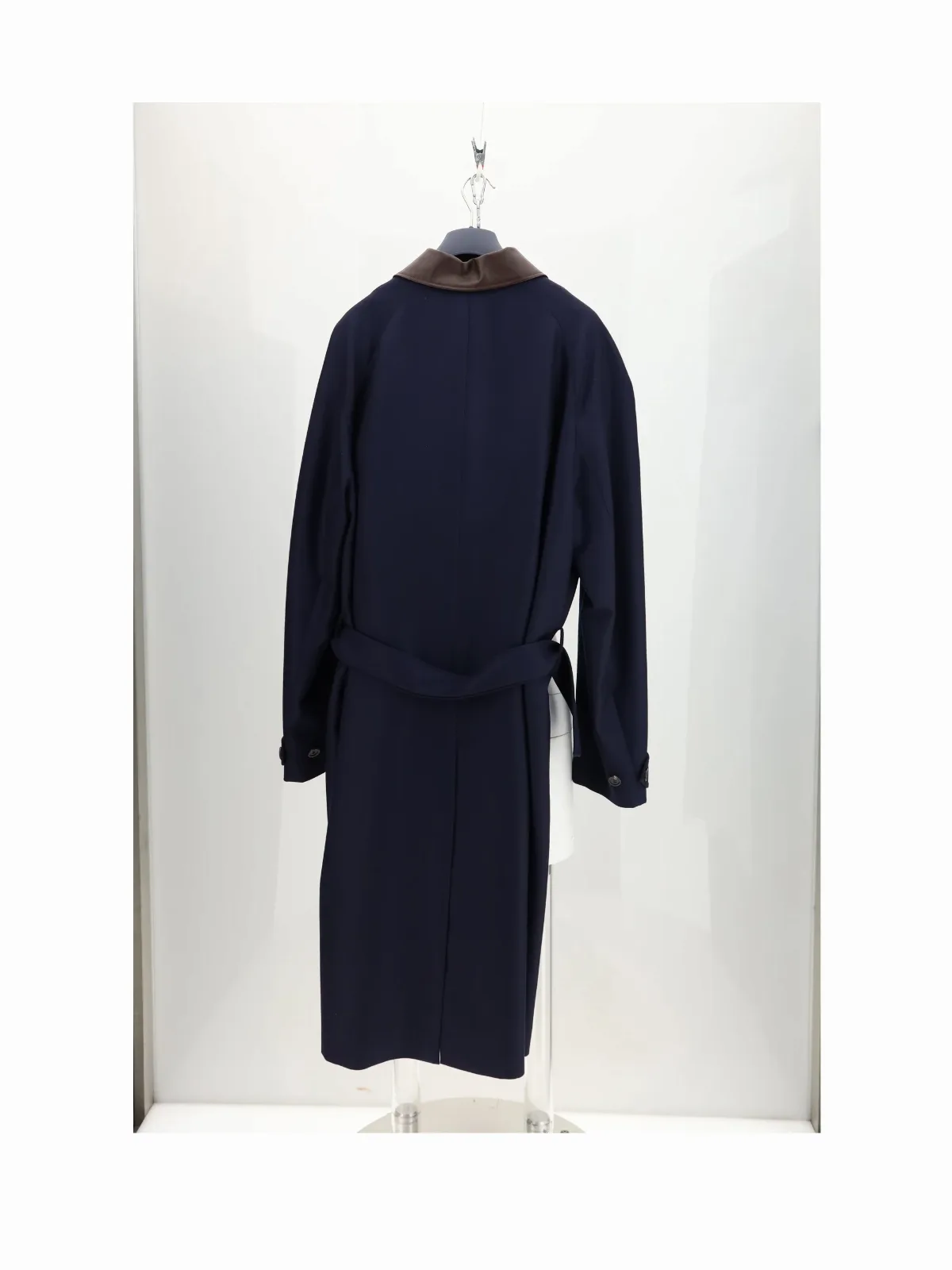 Wool-Leather Trench Coat by Dior