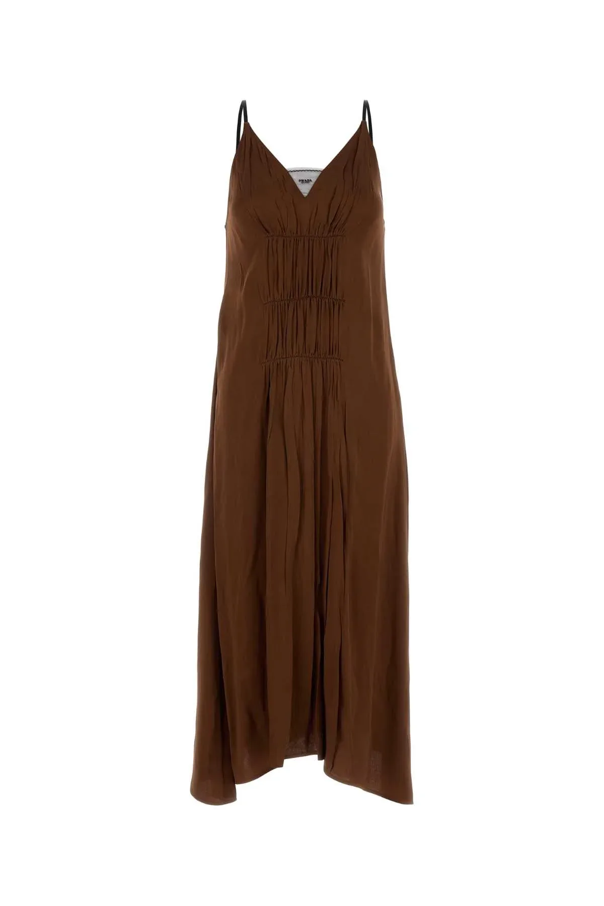 Pleated Satin Dress by Prada