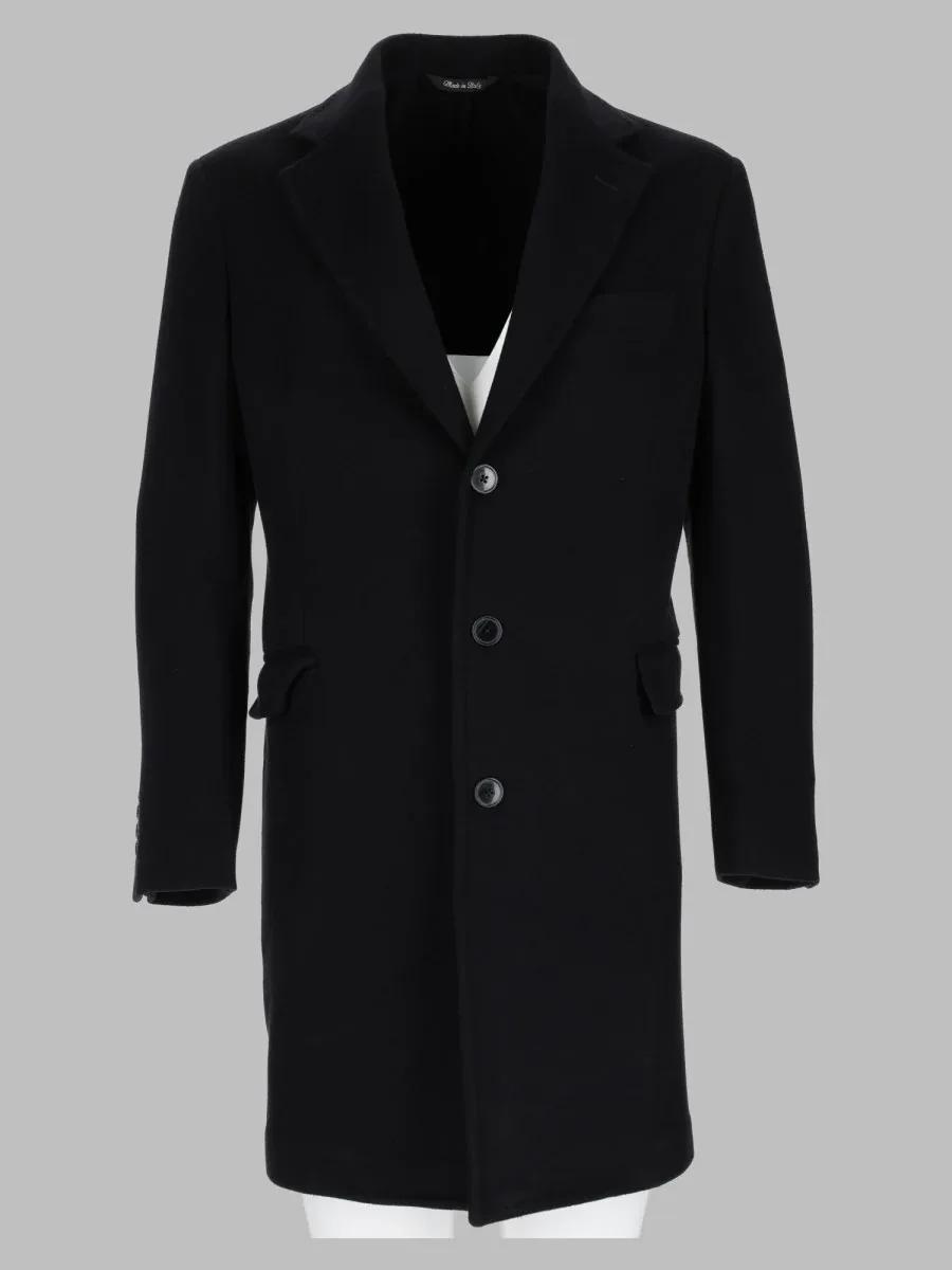 Single-Breasted Wool Coat