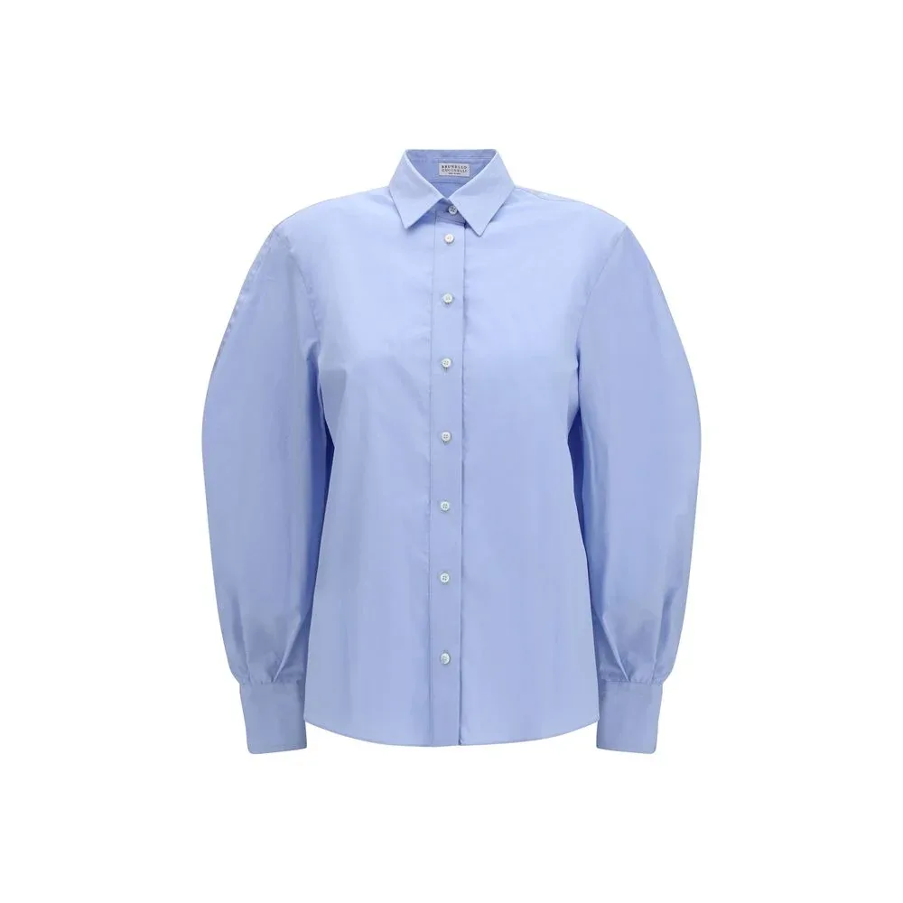 Voluminous Bell Sleeve Blouse by BRUNELLO CUCINELLI