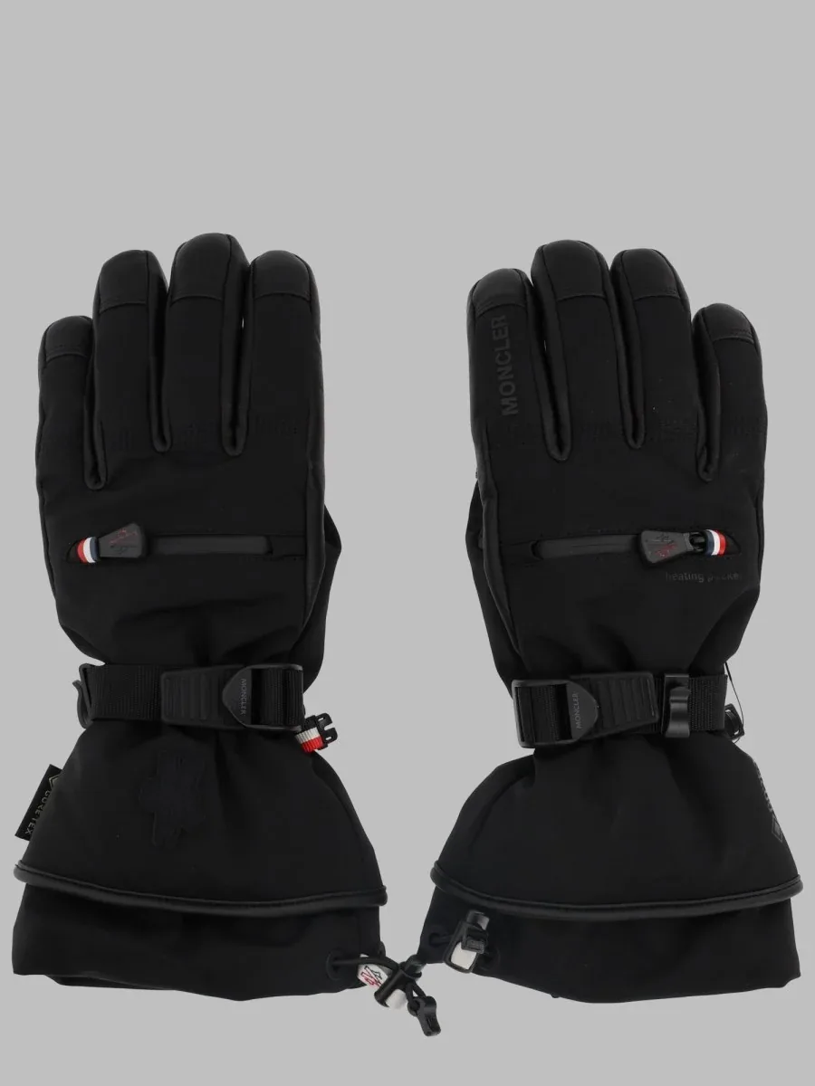 Padded Leather Gloves by Moncler Grenoble