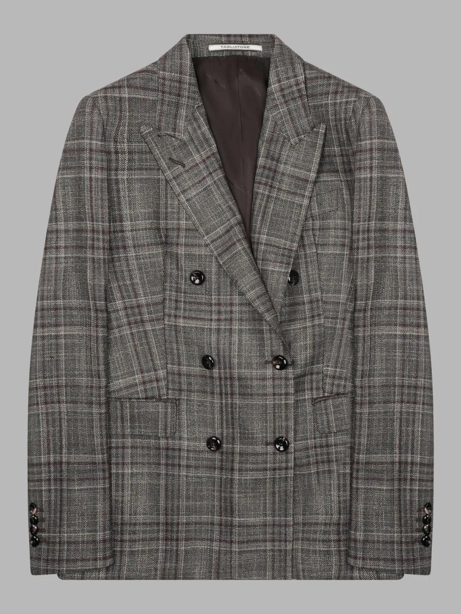 Double-Breasted Virgin Wool Silk Blazer