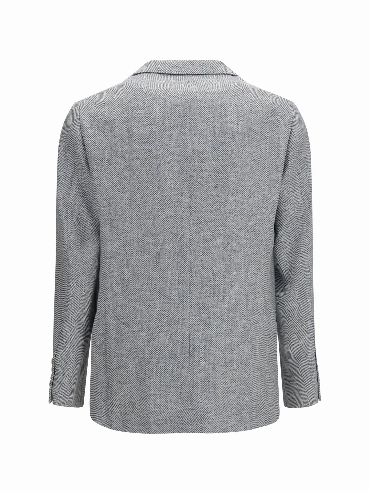 Chevron Merino-Alpaca-Silk Blazer
