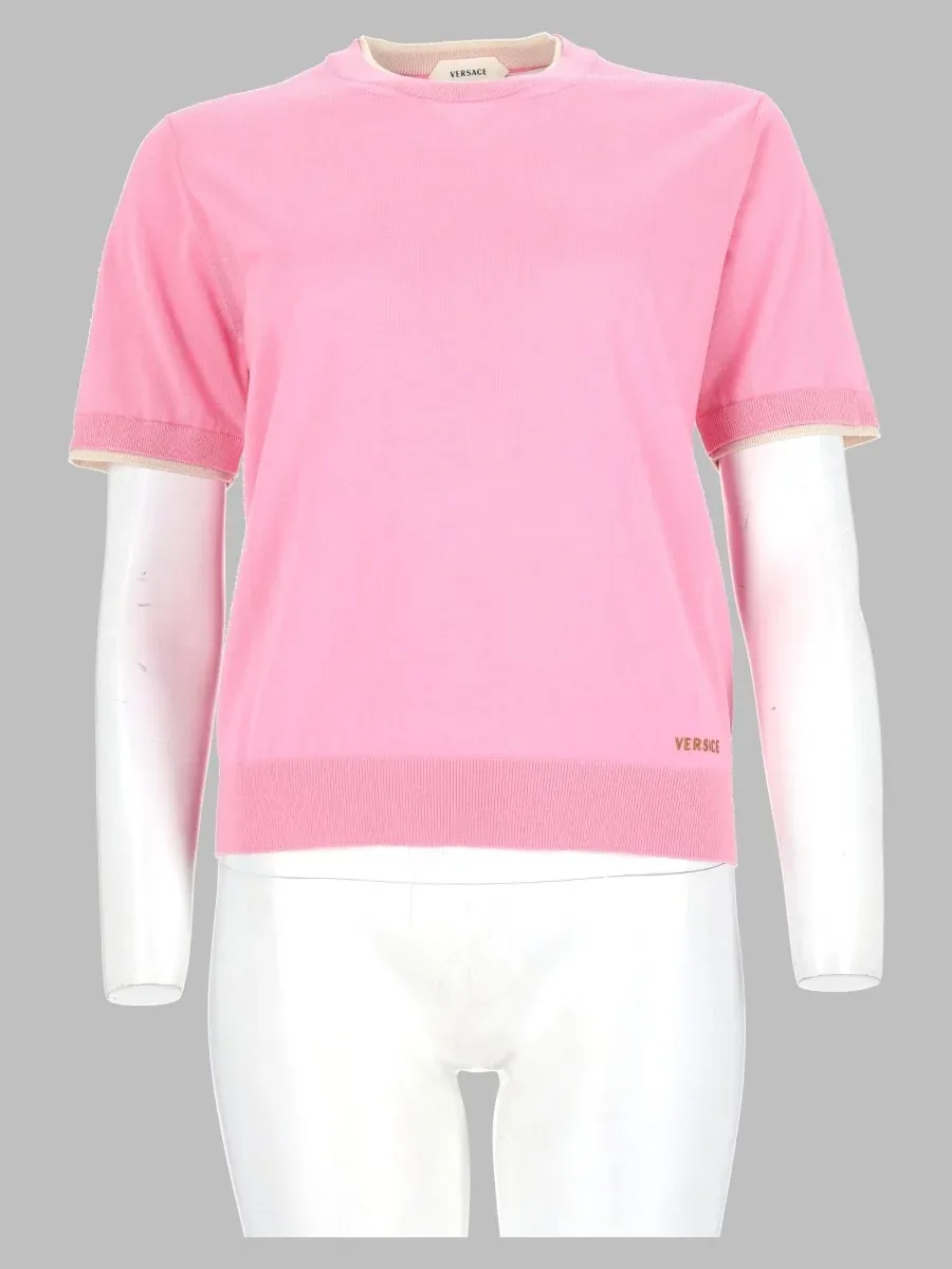 Logo Wool Sweater by Versace