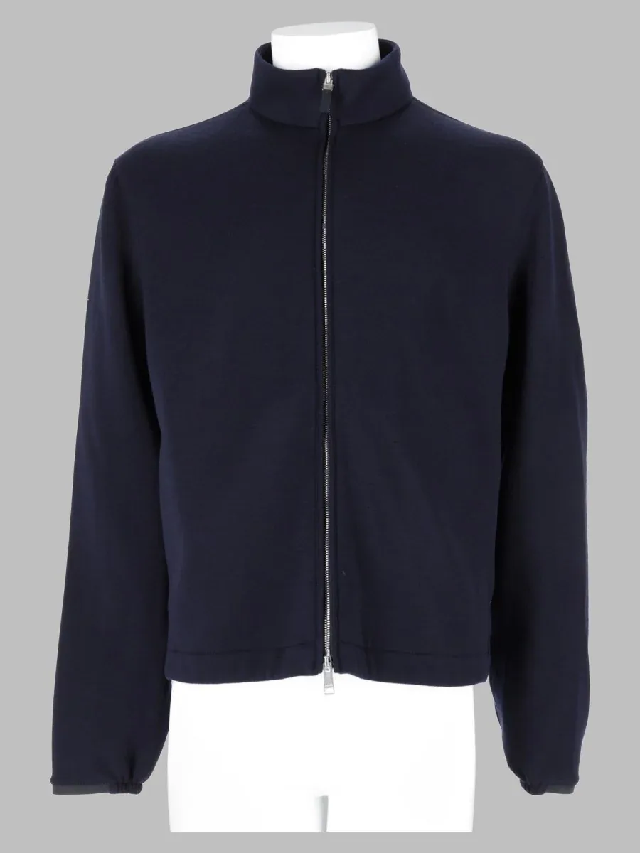 Wool Blend Zip-Up Sweater by Zegna