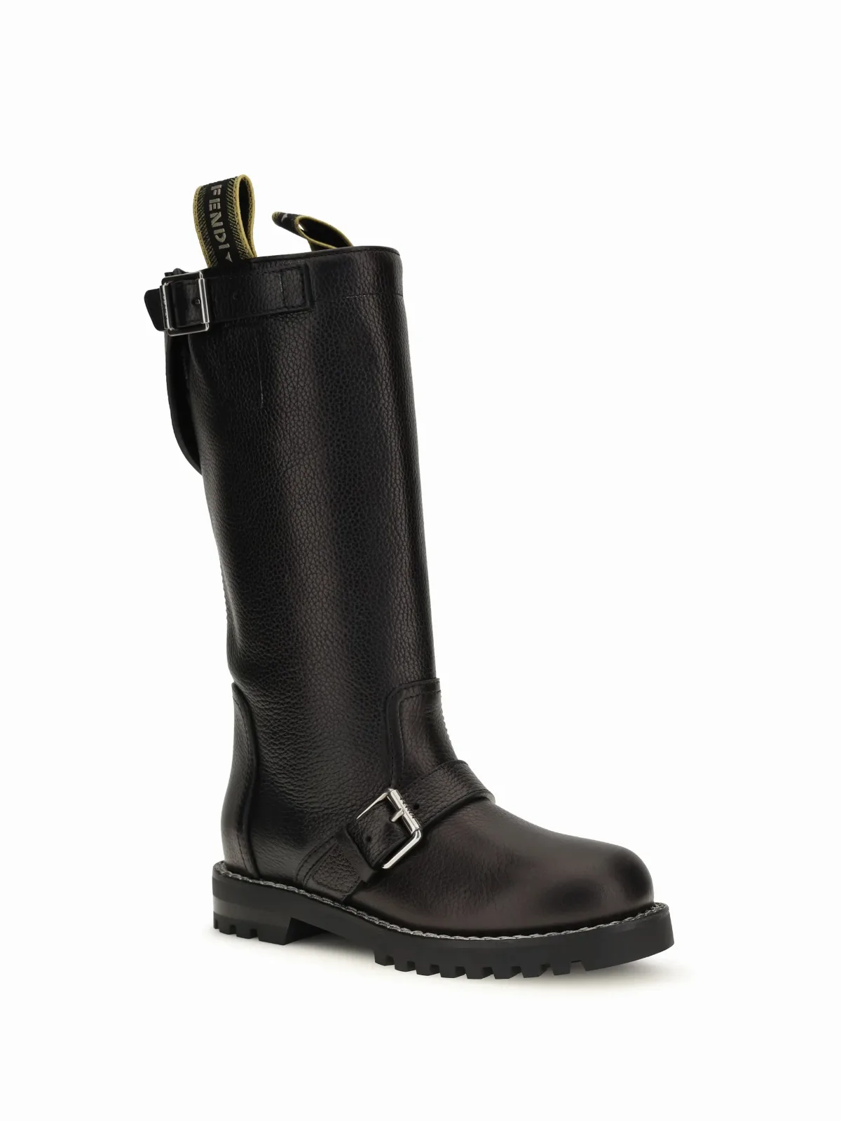 Calfskin Biker Boots by Fendi