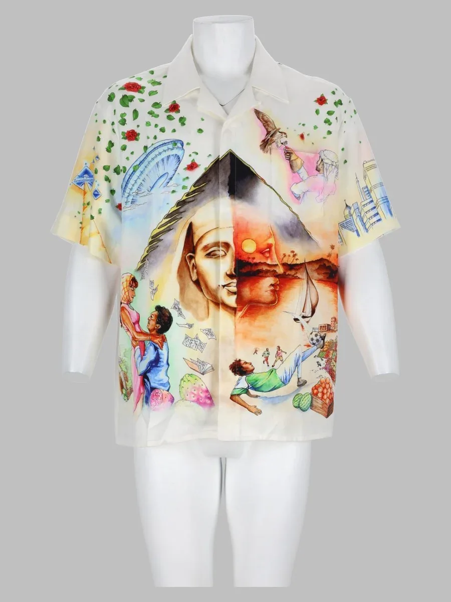 Graphic-Printed Linen Blend Shirt by Casablanca