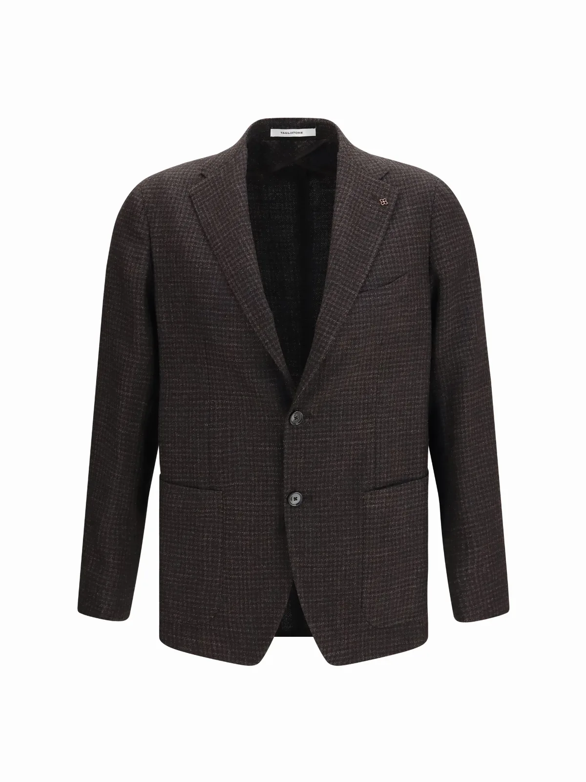 Check Wool-Silk Blend Blazer