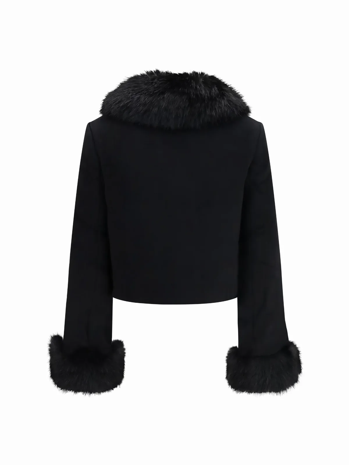 Merino Wool with Faux Fur Cuffs Jacket by Self-Portrait