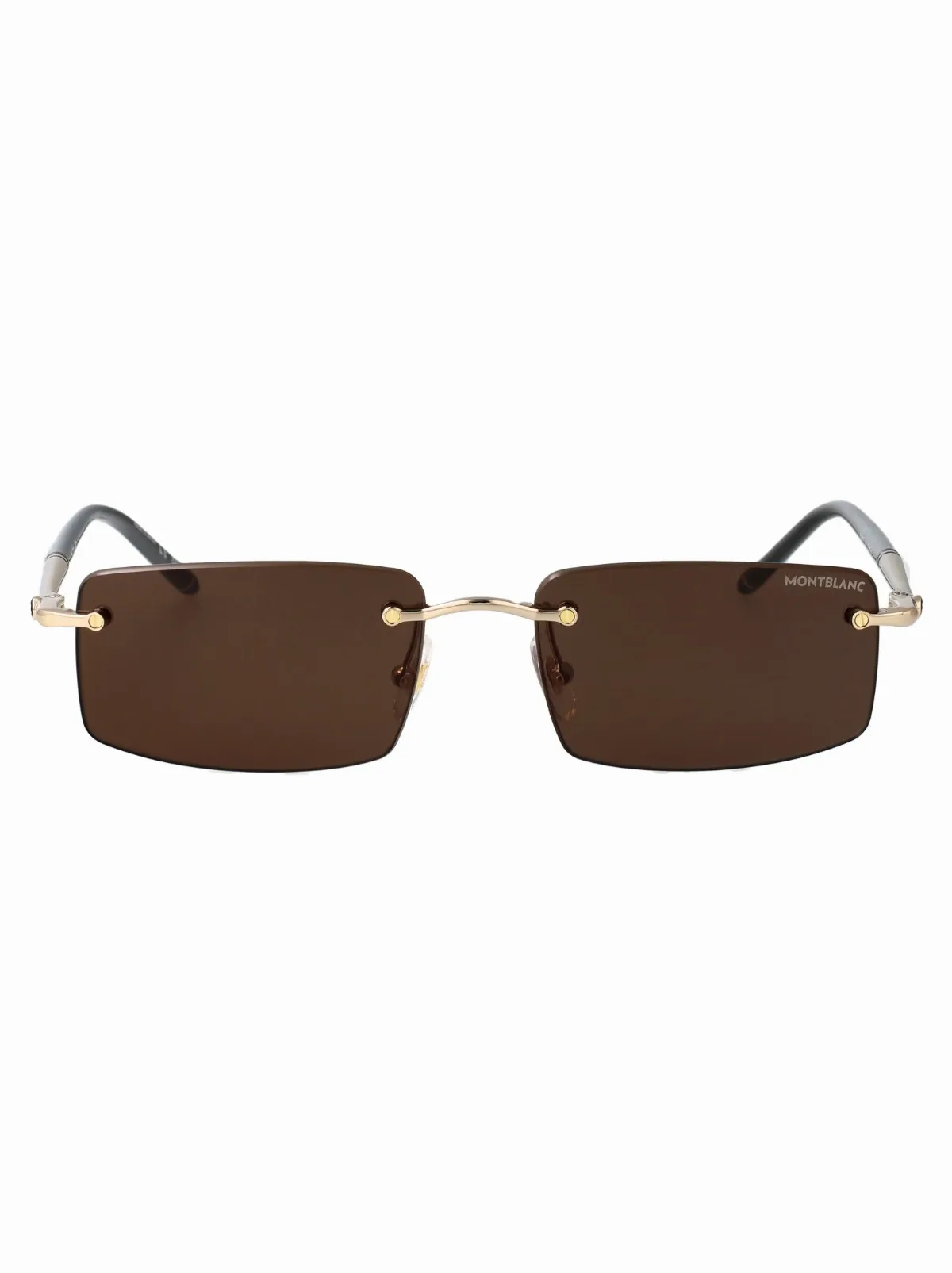 MB0443S Metal Rectangle Sunglasses by Montblanc