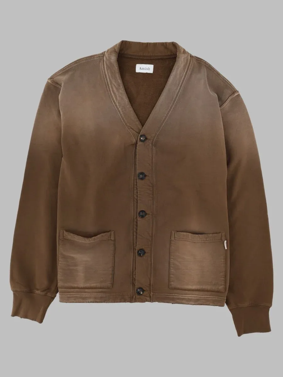 Cotton Sweat Fabric Cardigan by Amish