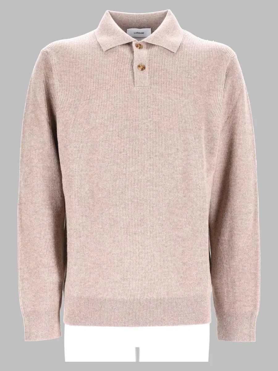 Wool and Cashmere Polo Shirt by Lardini