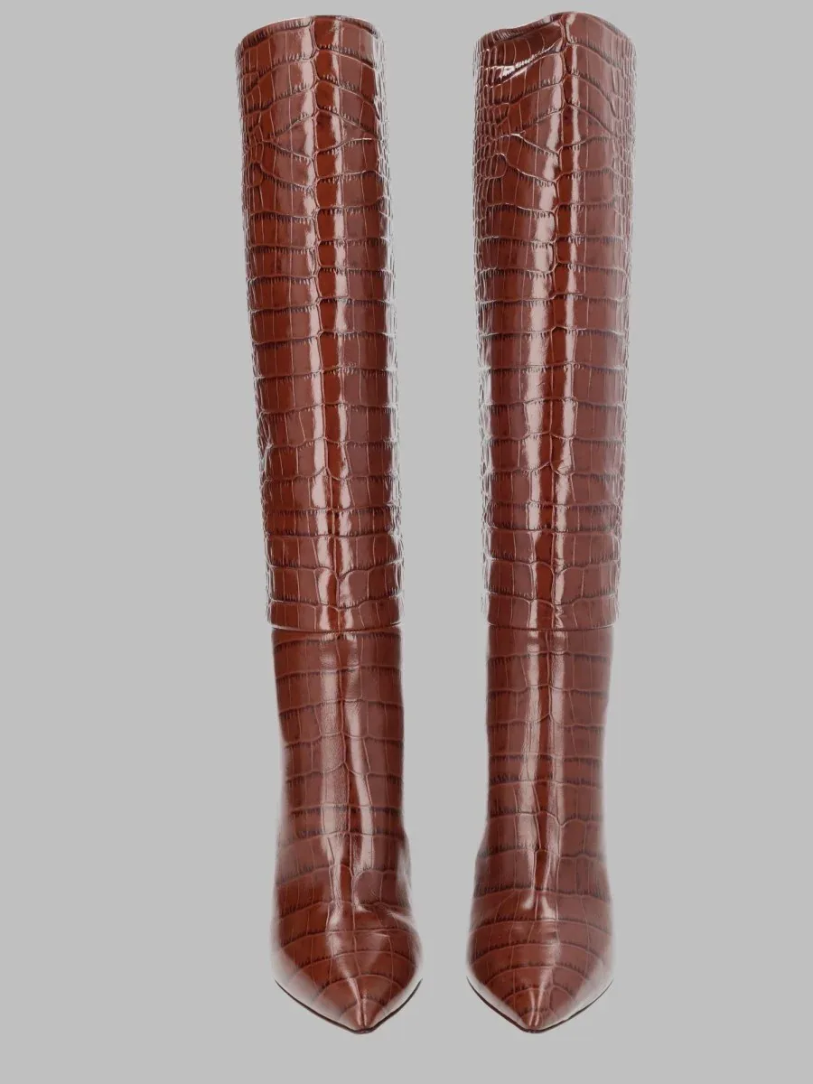 Stiletto Heel Calf Leather Boots by Paris Texas