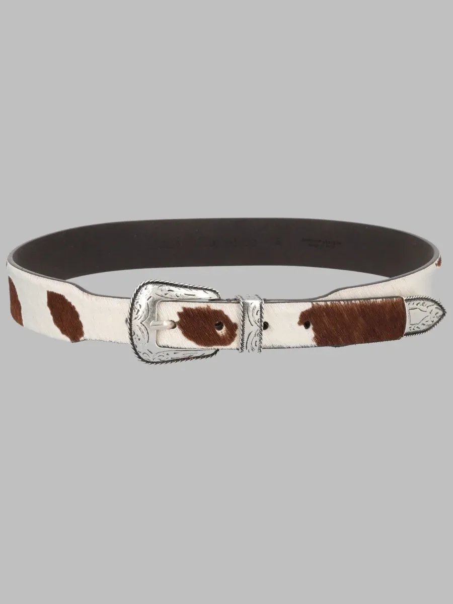 Western Animal Print Leather Belt by Amish
