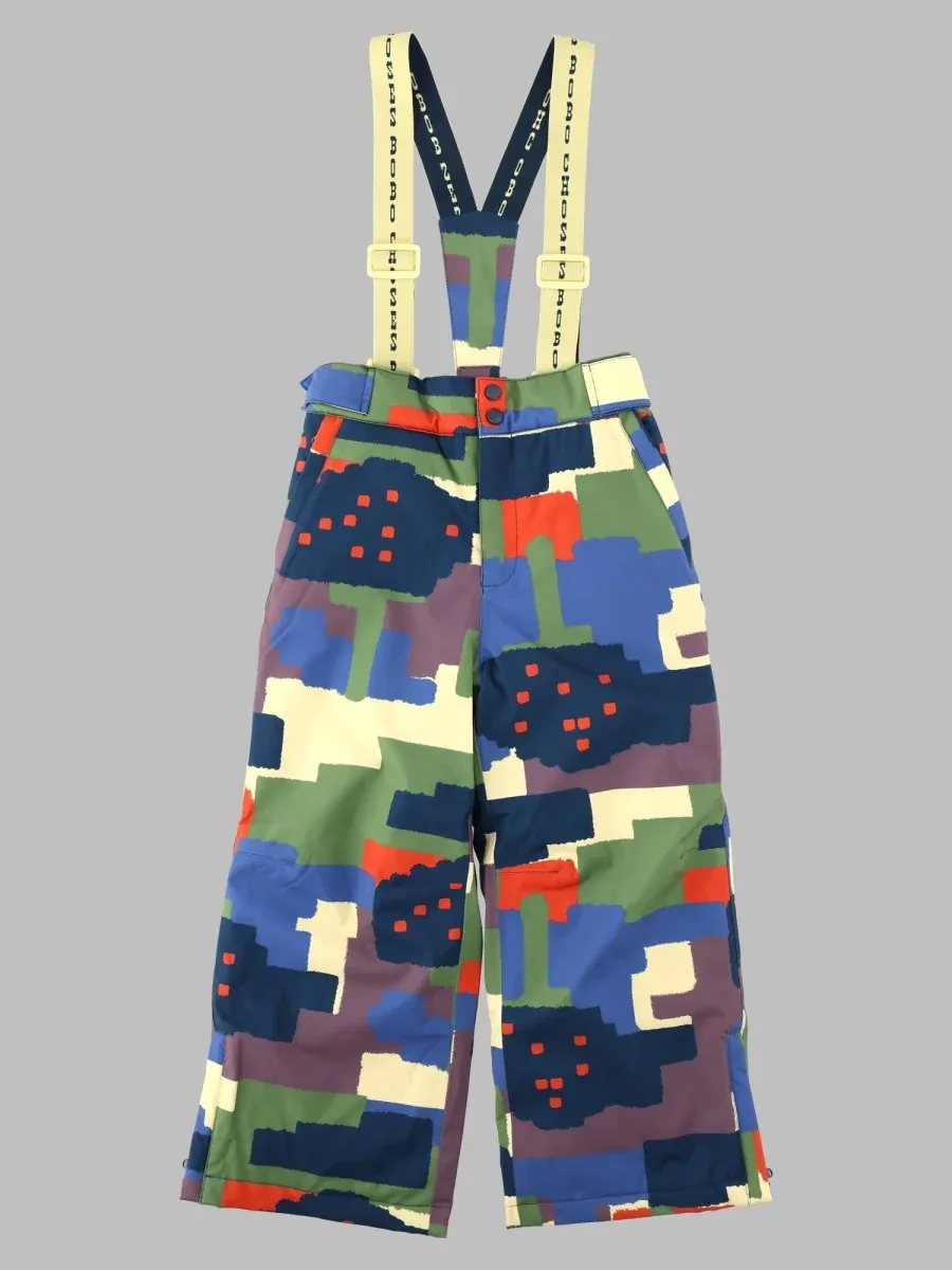 Colorblock Forest-Print Polyamide Ski Pants by Bobo Choses
