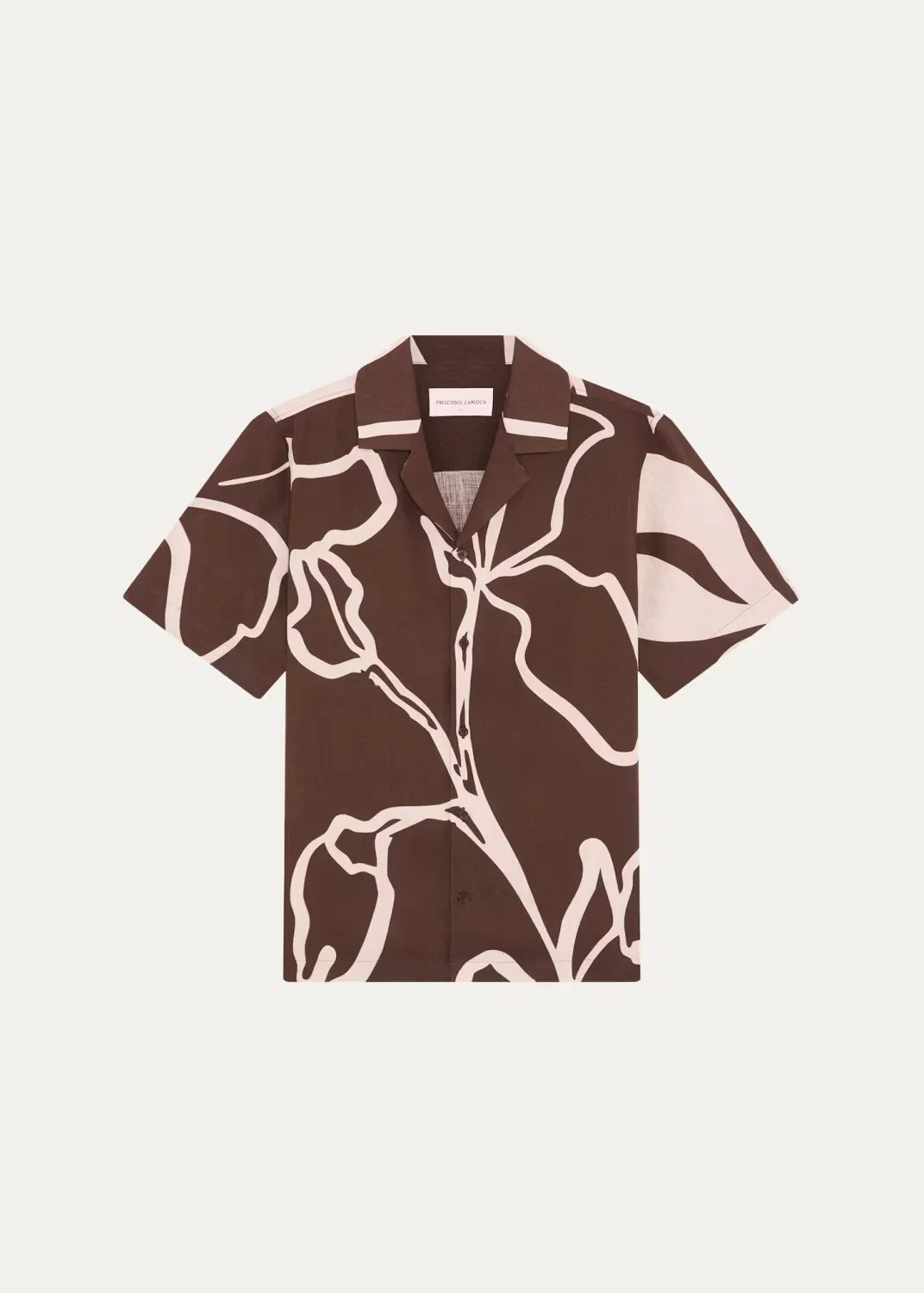 Roberto Floral-Print Linen Shirt
