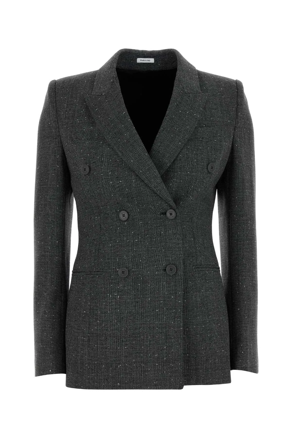 Embroidered Wool Blazer
