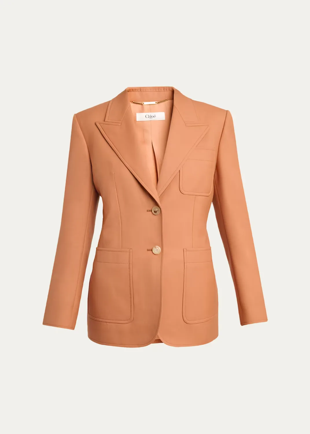 Single-Breasted Patch Pocket Jacket