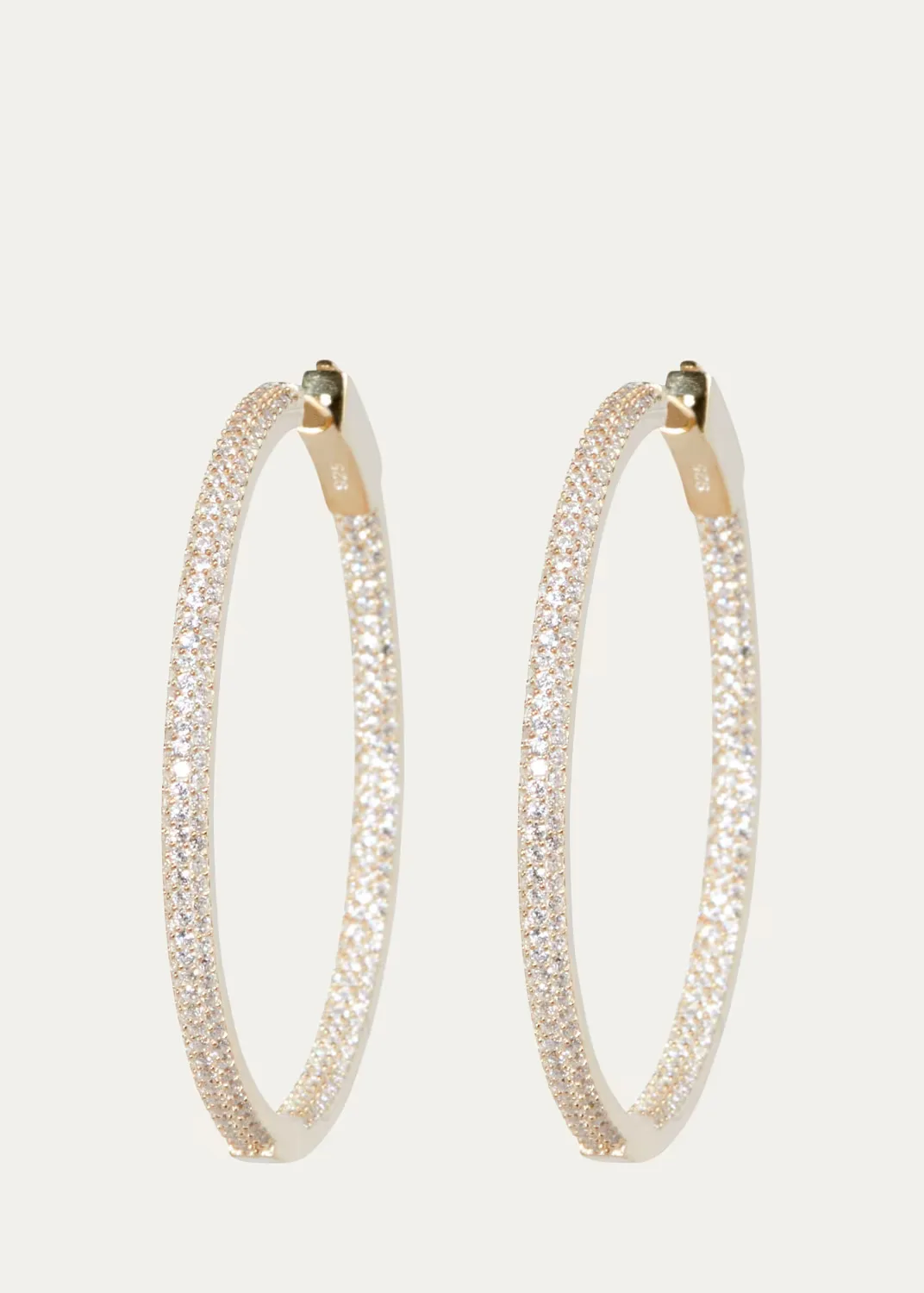 Slim Tire Hoop Earrings, Gold
