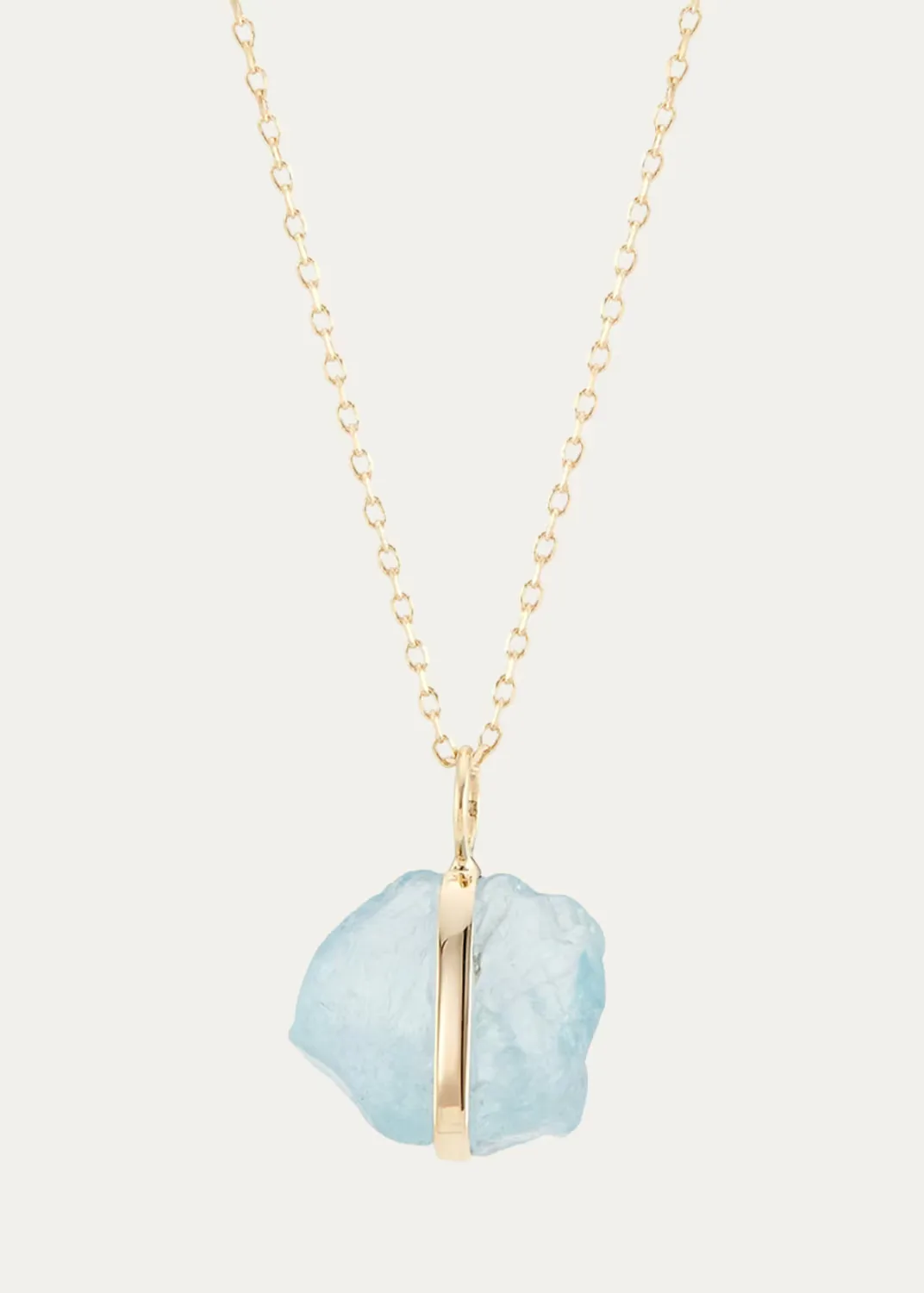 14K March Birthstone Pendant Necklace