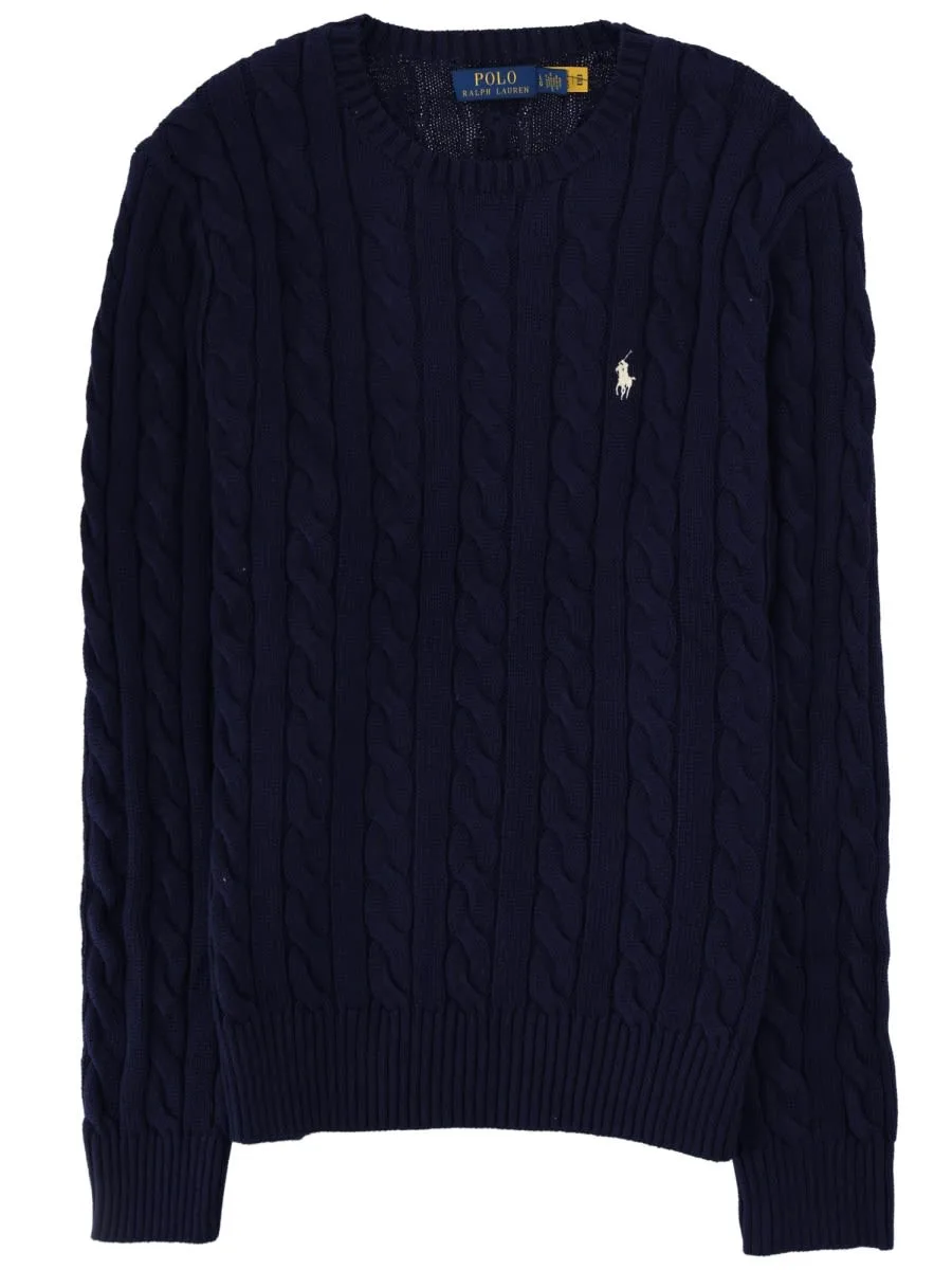 Maglia A Trecce Con Logo