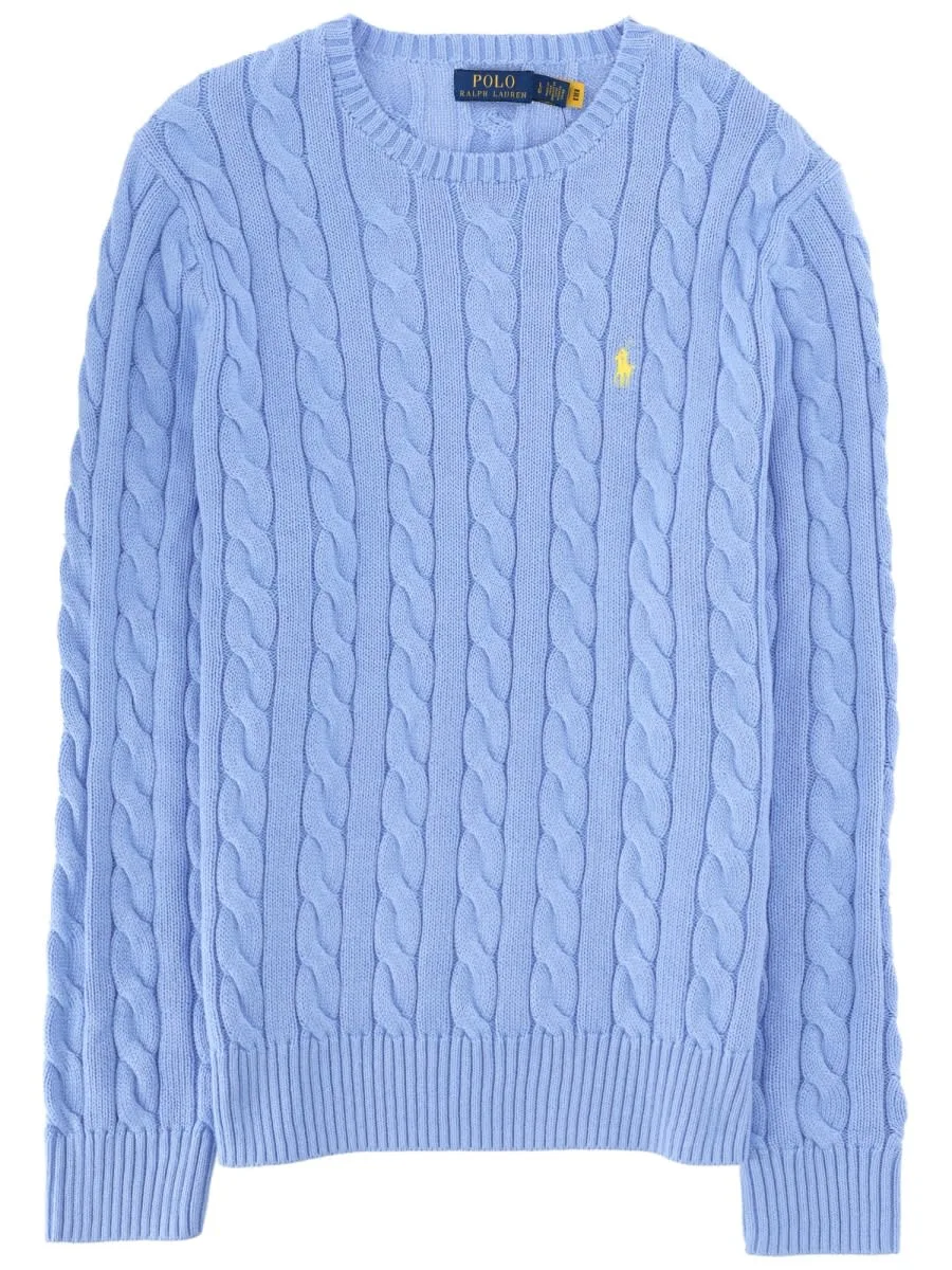 Maglia A Trecce Con Logo