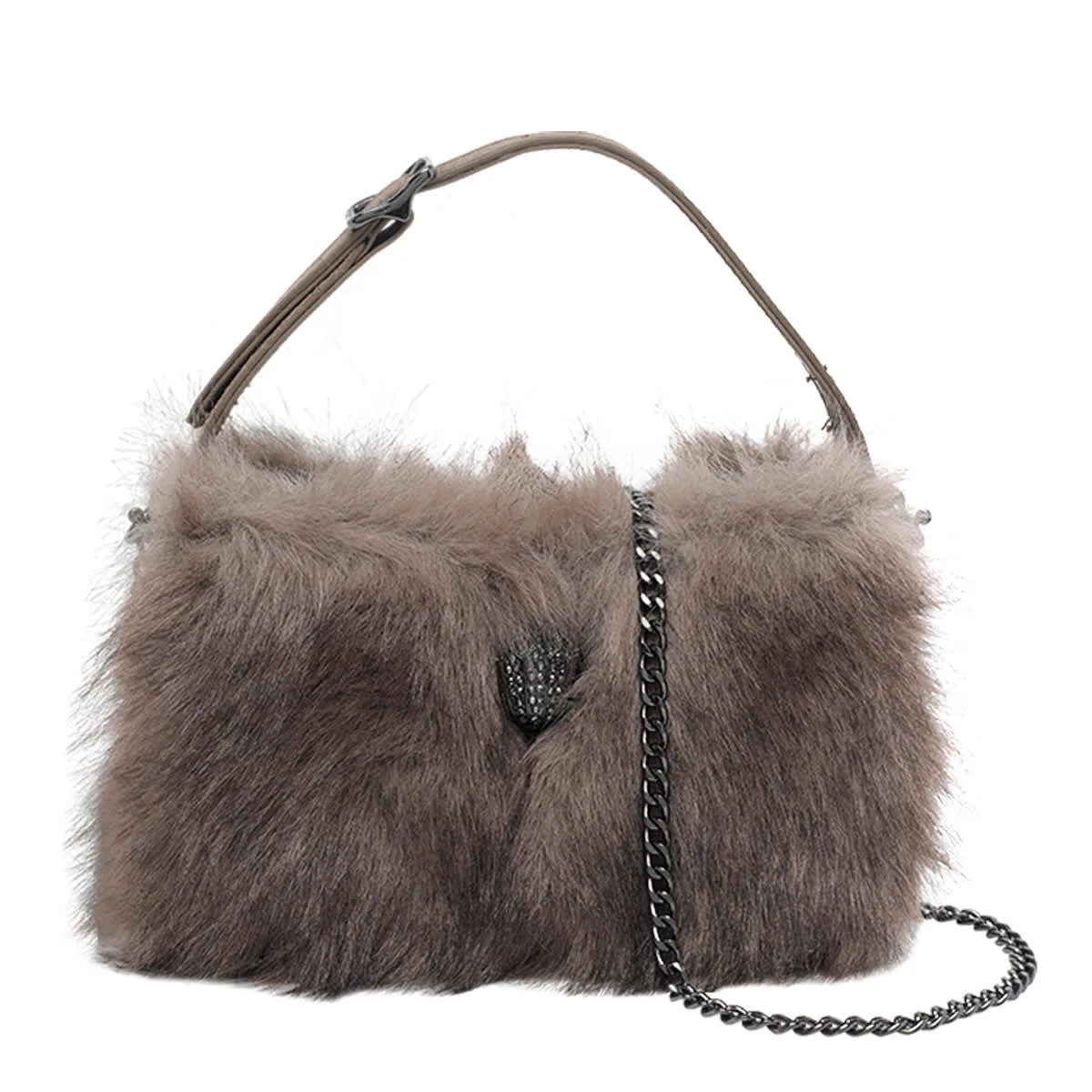Mini Faux Fur Bond Crossbody Bag by Kurt Geiger
