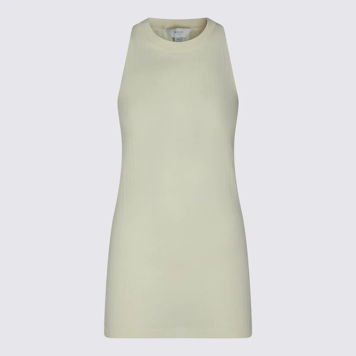 Ivory Cotton Sleeveless Halter Top
