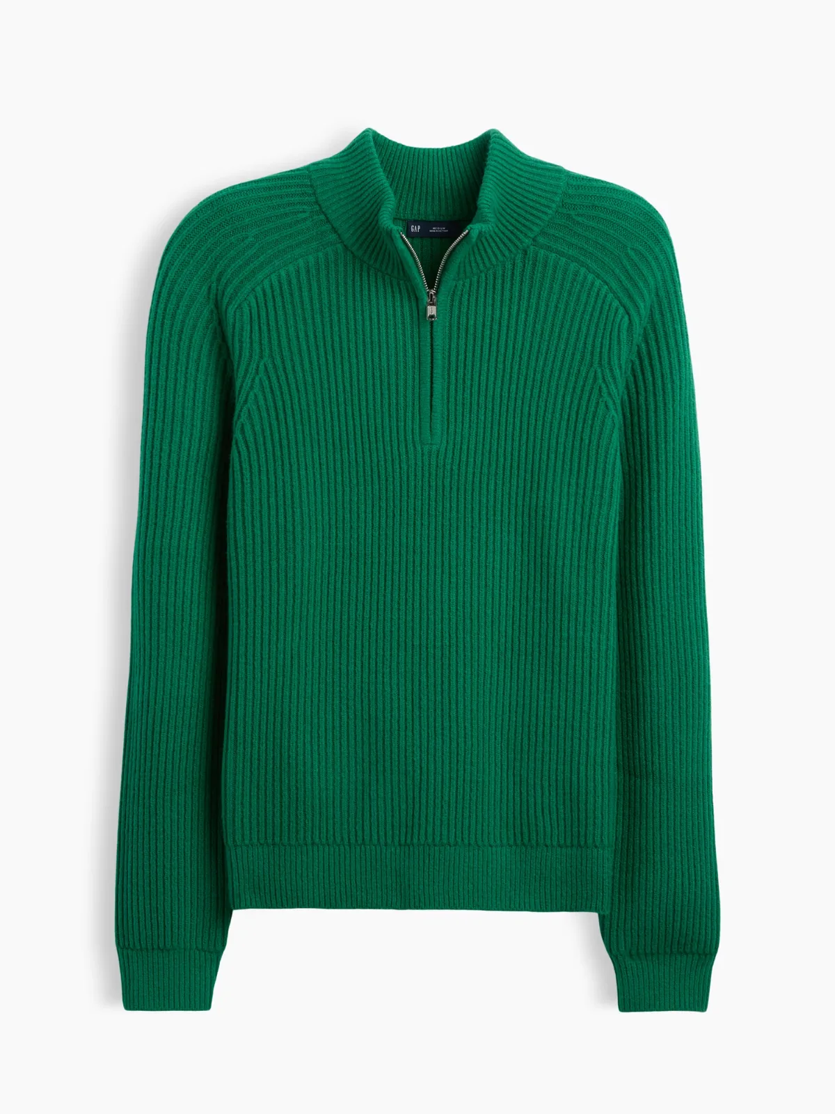 CashSoft Rib Quarter-Zip Sweater by Gap