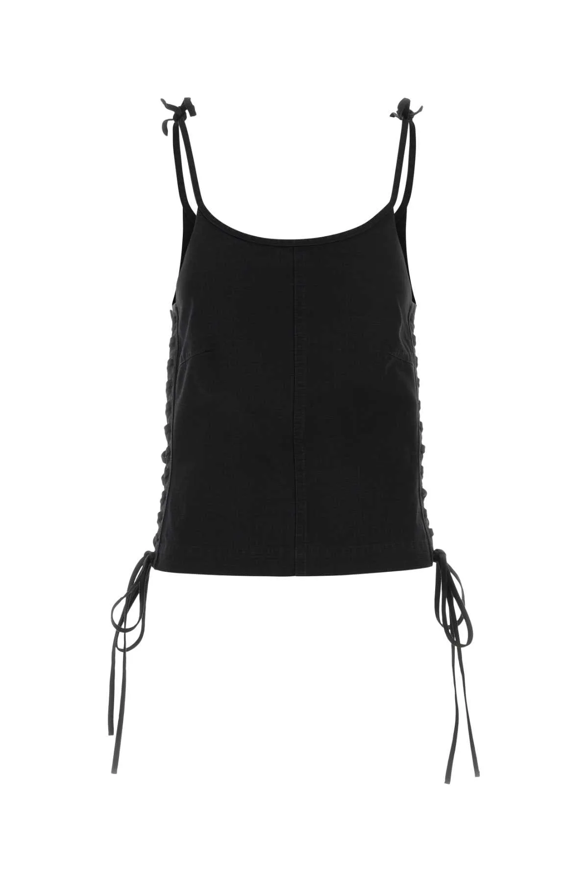 Black Cotton Tank Top by Balenciaga