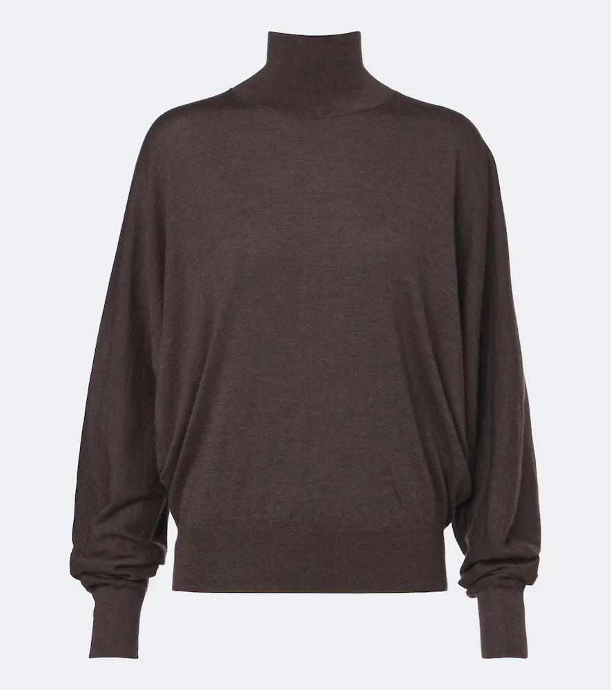 Leith Cashmere and Silk Turtleneck Sweater