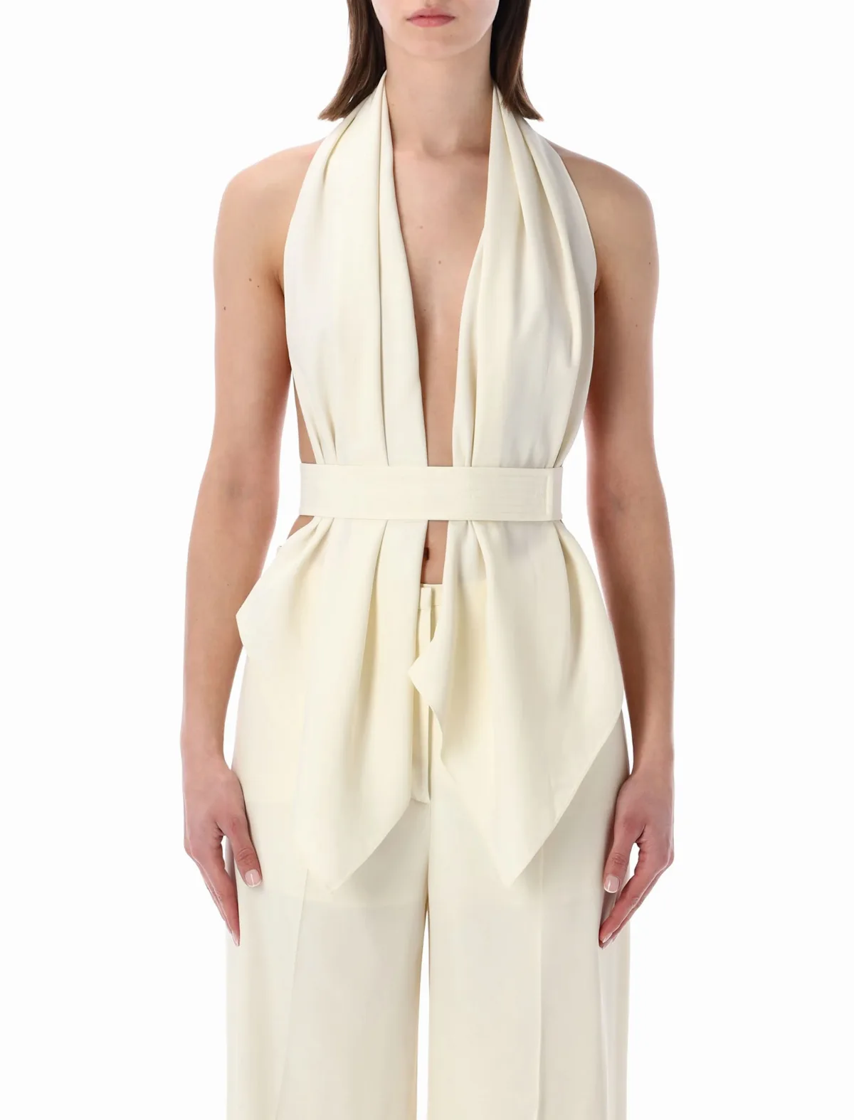 Draped Scarf-effect Top
