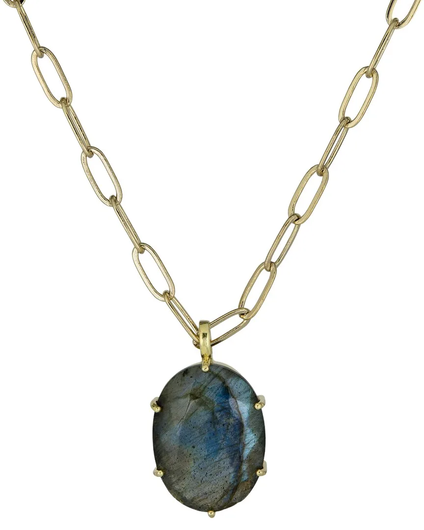 14K Plated Labradorite Necklace