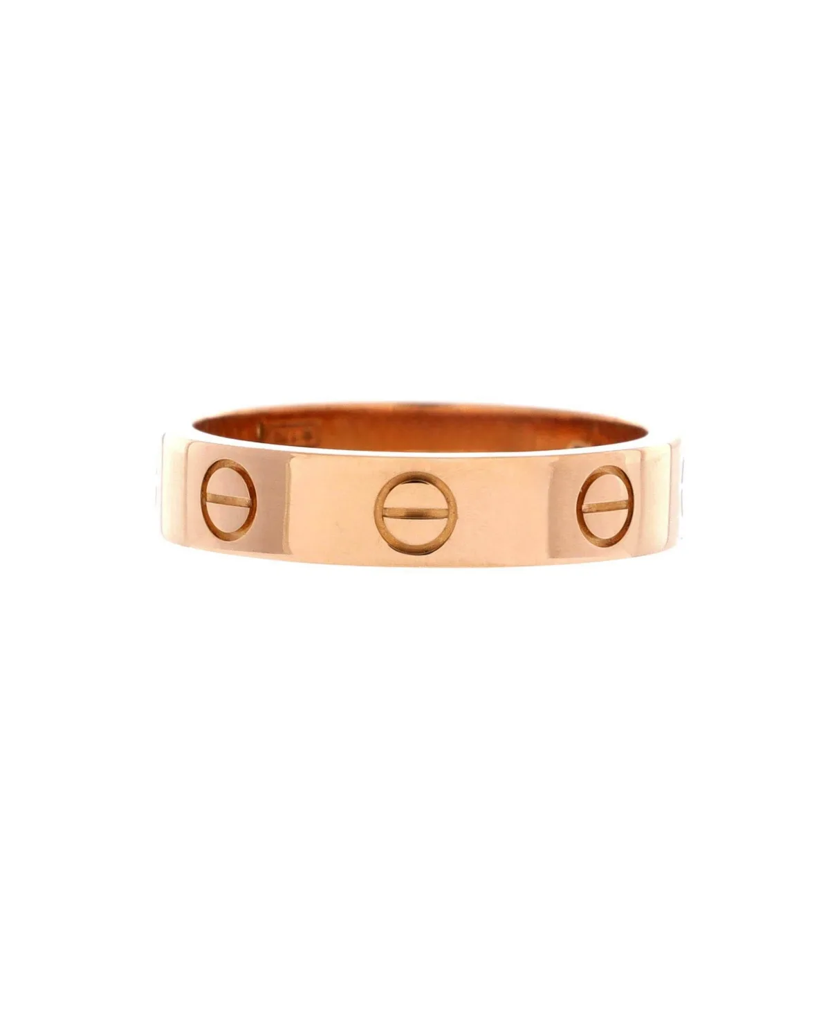 Pre-Owned Cartier Love Wedding Band 1 Diamond Ring - 18k Rose Gold