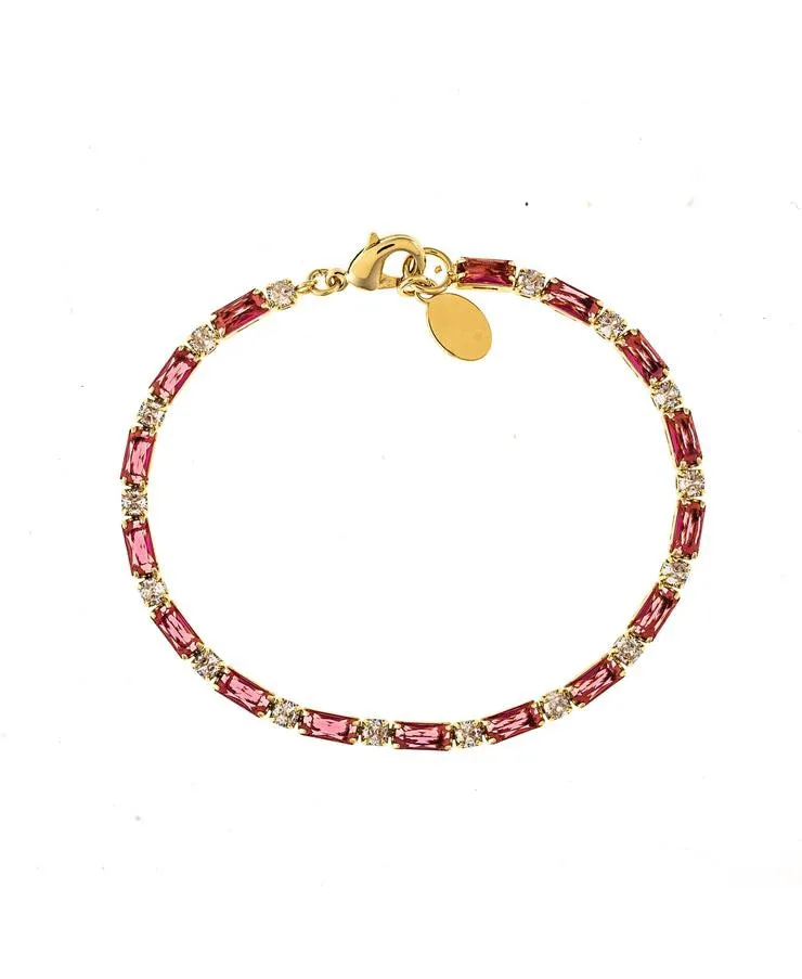 Gold-Plated Cubic Zirconia Tennis Bracelet