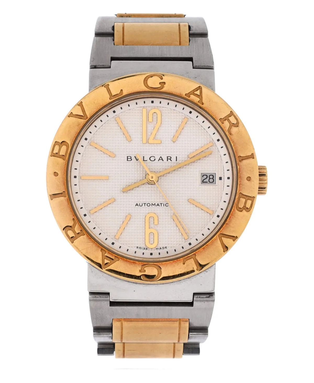 Pre-Owned Diagono Date Automatic Watch in Stainless Steel and Gold 38mm