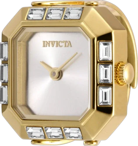Crystal-Embellished Stainless Steel Watch by Invicta