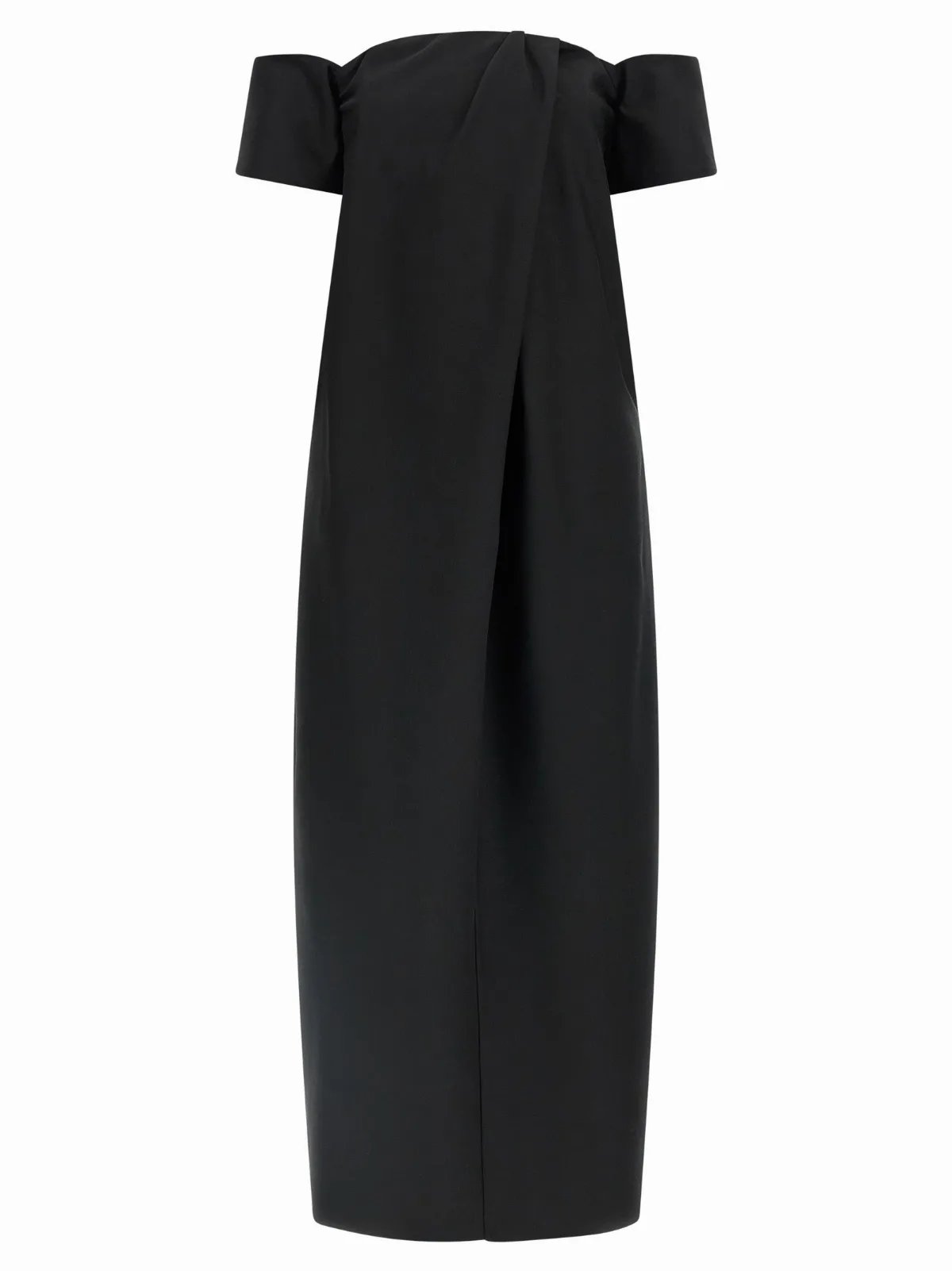 Off-Shoulder Wool-Silk Blend Dress