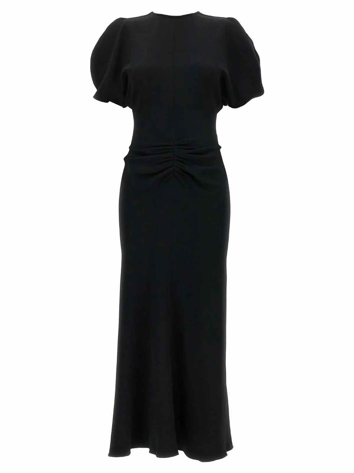 Gathered-Waist Midi Dress