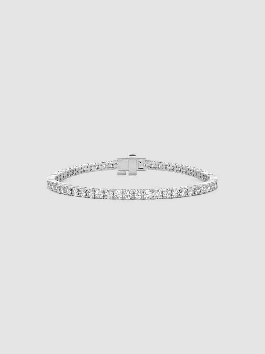18K White Gold & 5.00 TCW Lab-Grown Diamond Tennis Bracelet