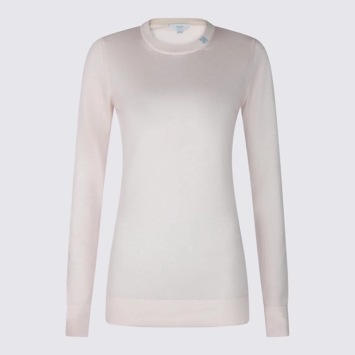 White Cotton Sweater by Malo