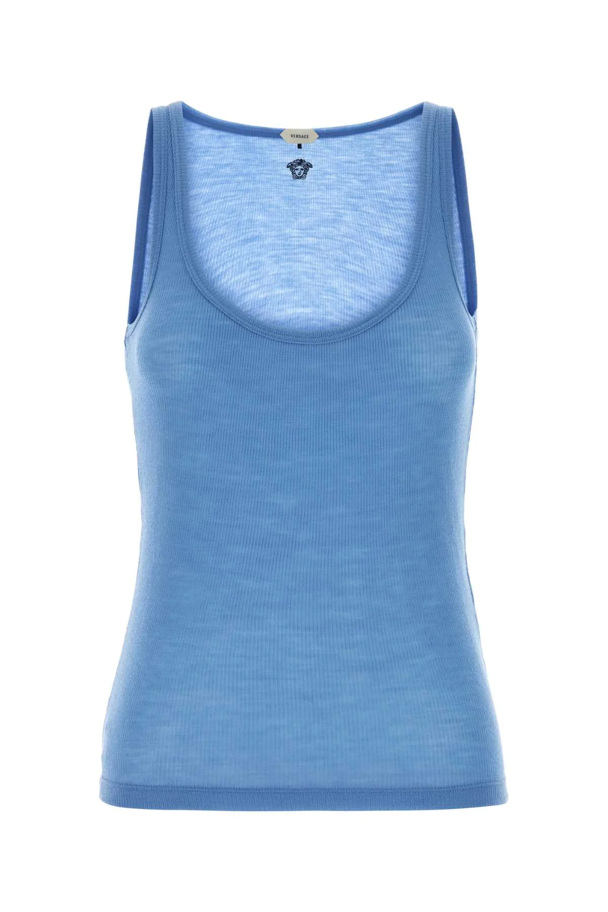 Cerulean Blue Wool Tank Top